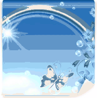 Tęcza i fioletowy motylek